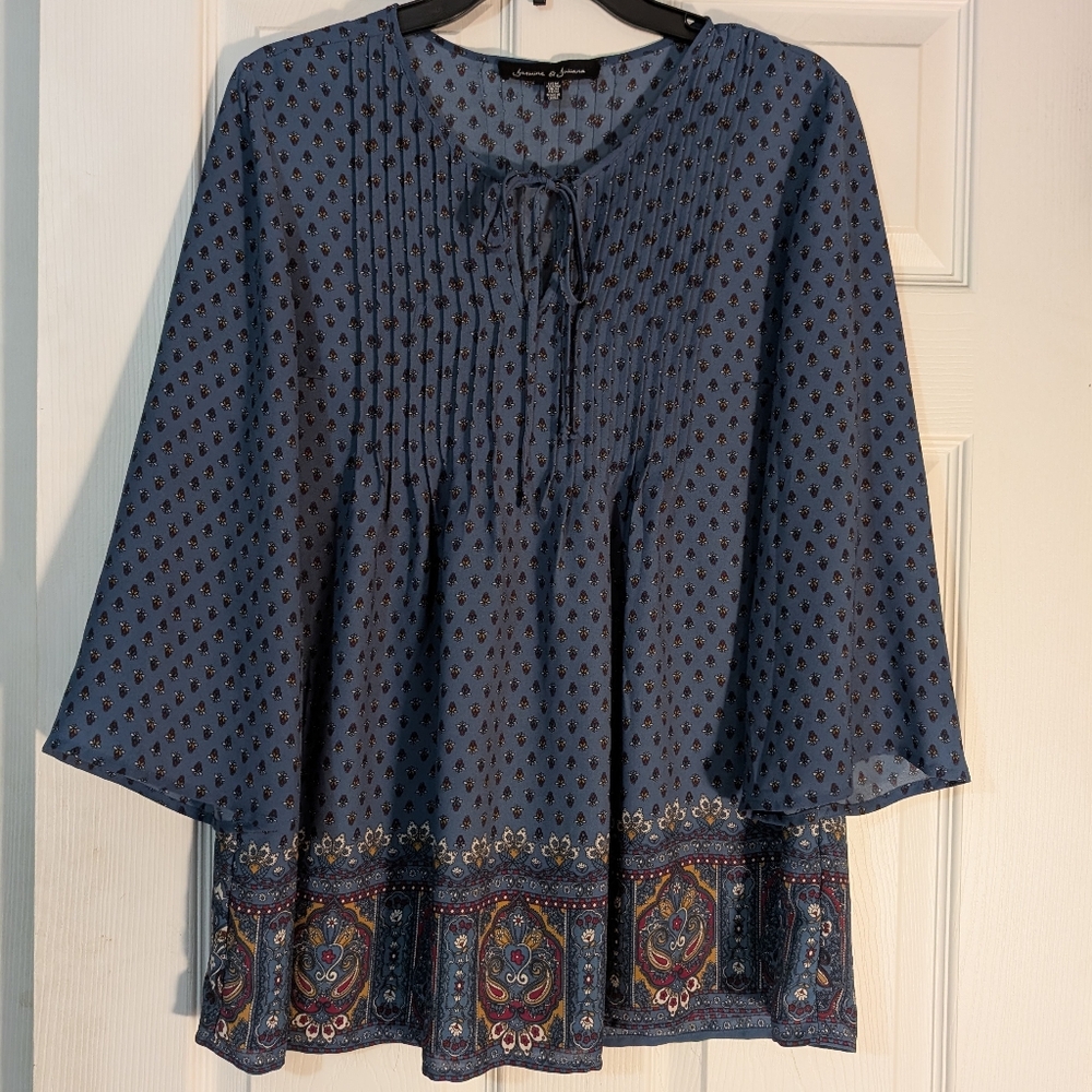 Jasmine & Juliana Patterned Top, M